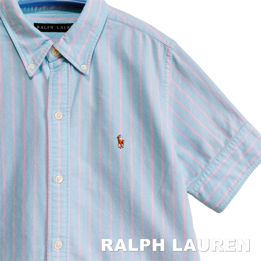Ralph Lauren - 【RALPH LAUREN】ラルフローレン 刺繍ロゴ ストライプ ...