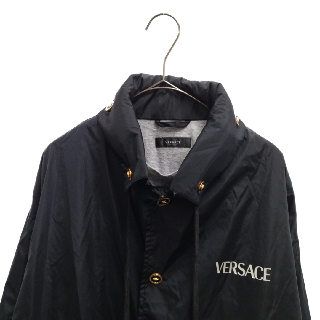 VERSACE ヴェルサーチ 22AW Light Wind Breaker Jacket 1006018 1A04128 ライトウインドブレーカー  ナイロンジャケット ブラック