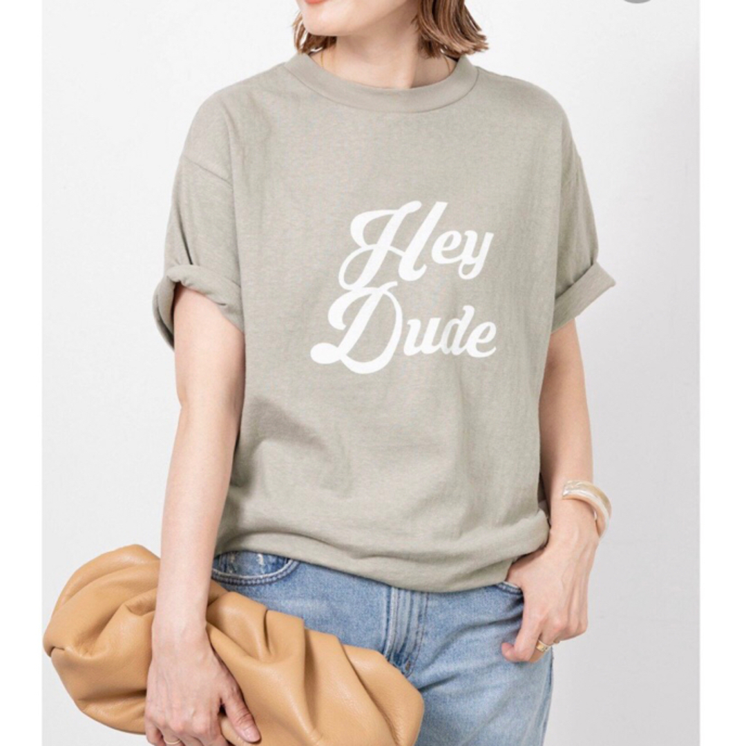 DEUXIEME CLASSE(ドゥーズィエムクラス)の 【AMERICANA/アメリカーナ】   HEY DUDE  Tシャツ レディースのトップス(カットソー(半袖/袖なし))の商品写真