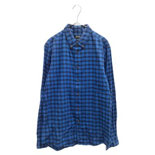 アーペーセー(A.P.C)のA.P.C アーペーセー チェック柄 長袖シャツ ブルー(シャツ)