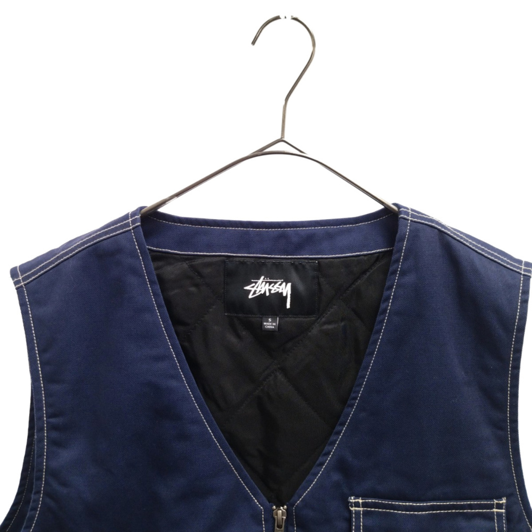 STUSSY - STUSSY ステューシー Poly Cotton Work vest フロントロゴ