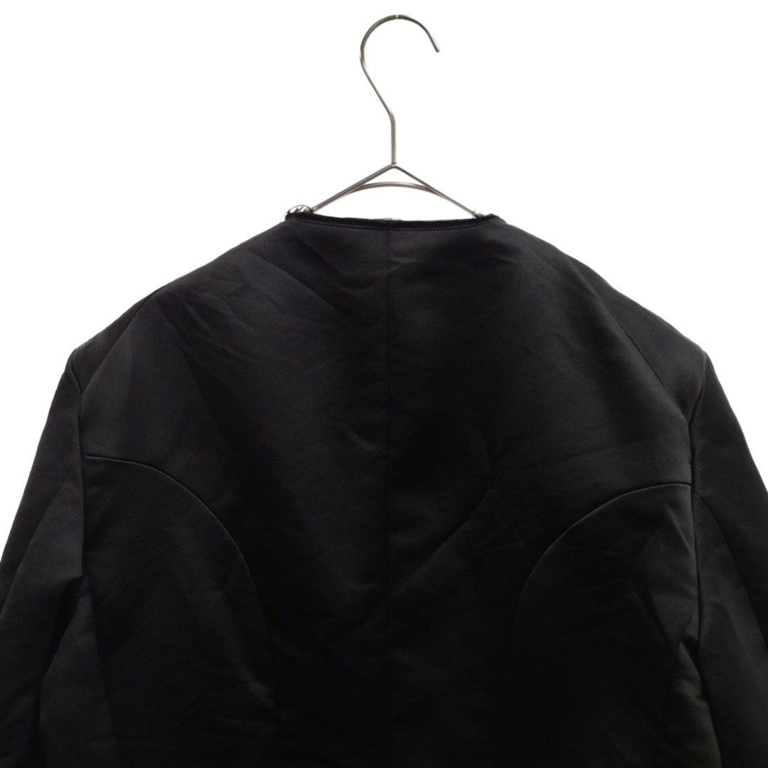 BLACK COMME des GARCONS ブラックコムデギャルソン 23SS ノーカラー カットオフ テーラードロングジャケット ブラック 1K-J011