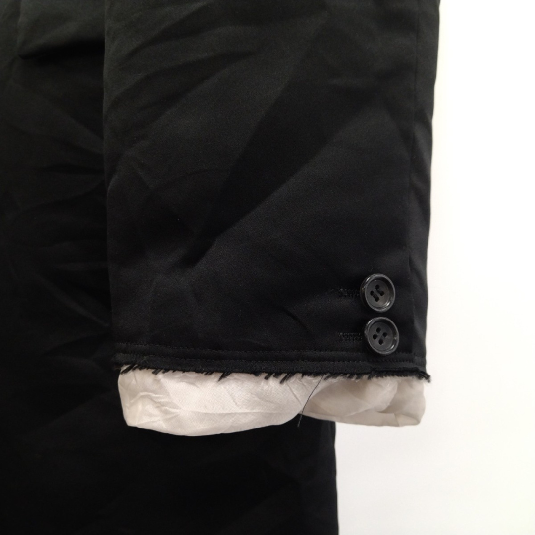 BLACK COMME des GARCONS ブラックコムデギャルソン 23SS ノーカラー カットオフ テーラードロングジャケット ブラック 1K-J011