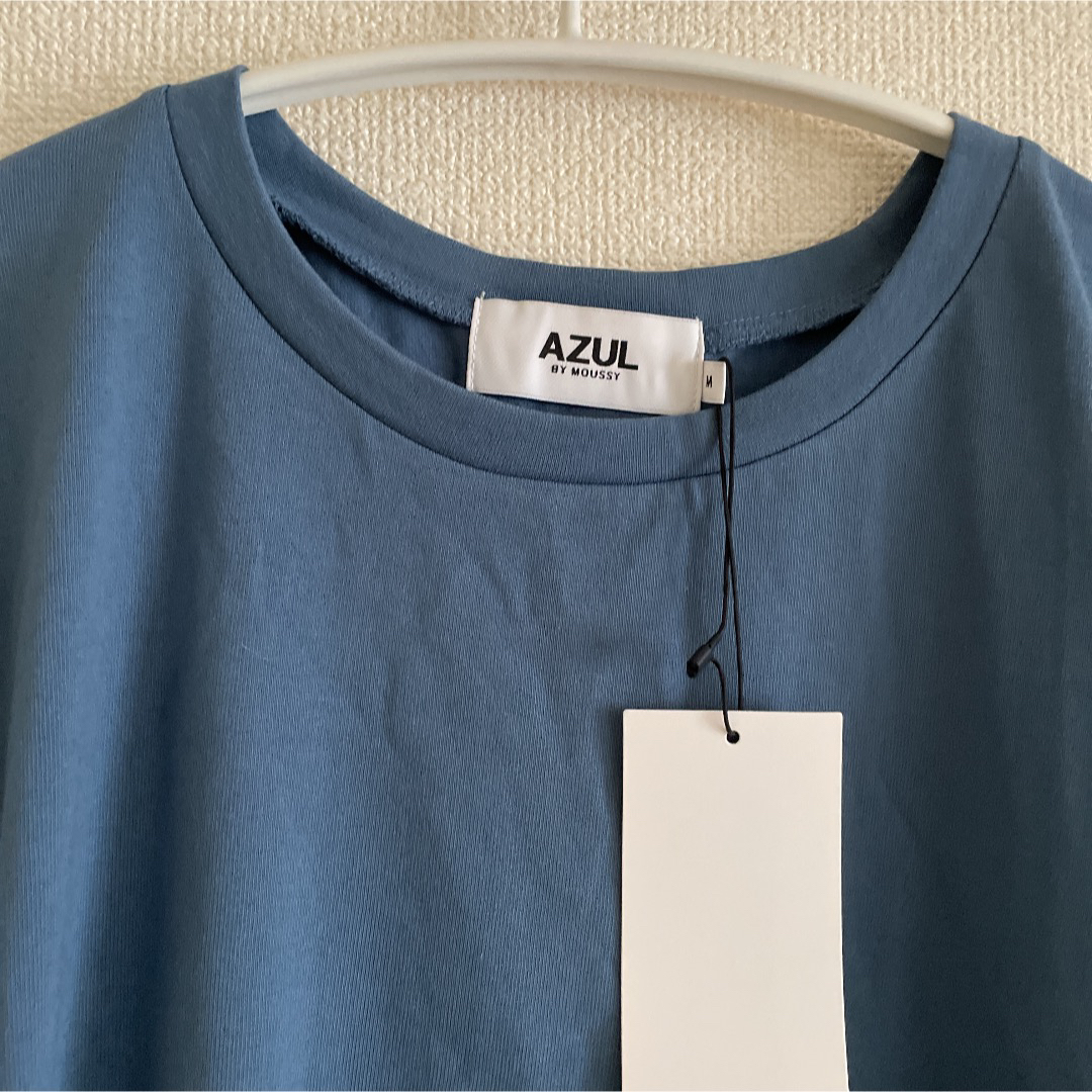 AZUL by moussy(アズールバイマウジー)のAZUL TWIST SLIT HALF SLEEVE TOPS レディースのトップス(チュニック)の商品写真