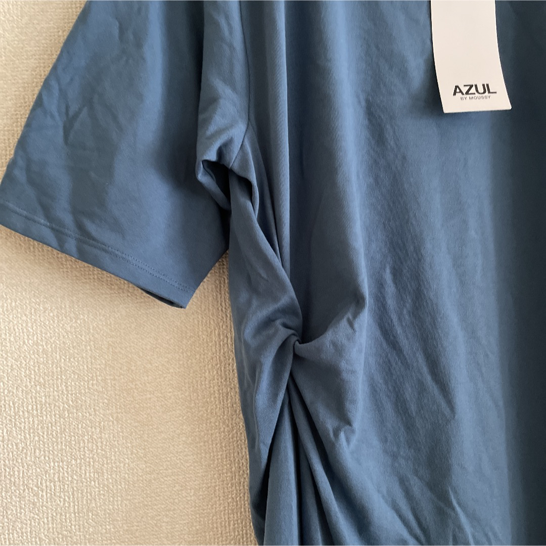 AZUL by moussy(アズールバイマウジー)のAZUL TWIST SLIT HALF SLEEVE TOPS レディースのトップス(チュニック)の商品写真