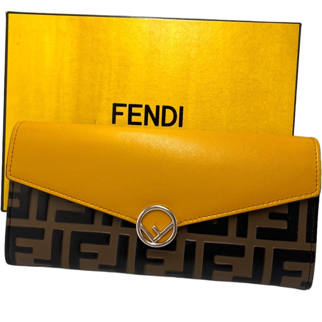 長財布 FENDI イエロー ズッカ-