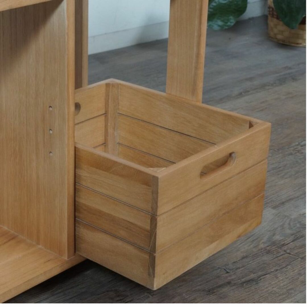 安い販売品 天然木 キッチンワゴン 対面 コンパクト アウトレット