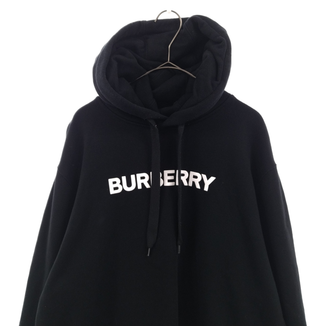 BURBERRY バーバリー 22AW ANSDELL アンズデル フロントロゴプリント プルオーバーパーカー フーディ ブラック 8055318