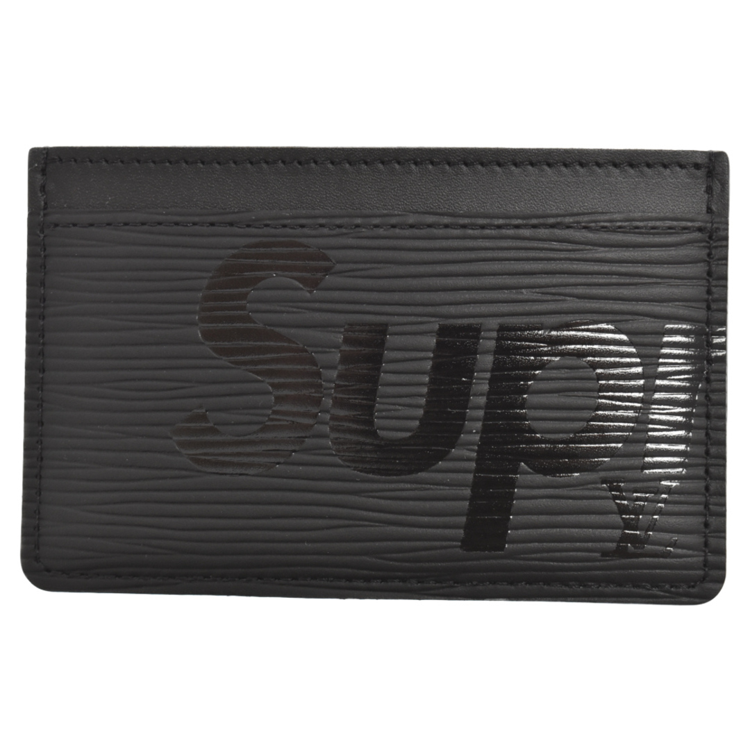 SUPREME シュプリーム ×LOUIS VUITTON Porte Carte Simple ルイヴィトン エピ ポルトカルトサーンプル カードケース ブラック M67753/CA118770センチ横