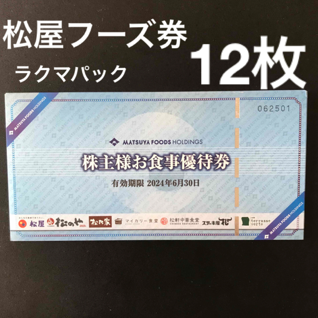 定番正規店 松屋フーズ株主お食事優待券 12枚 | umma.hu