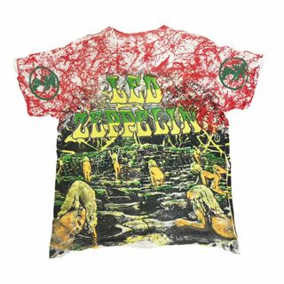 レッド・ツェッペリン Tシャツ 半袖 LED ZEPPELIN 総柄 バンド Tシャツ ...