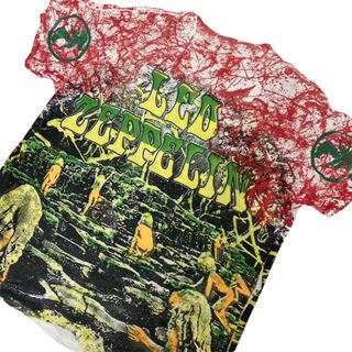 レッド・ツェッペリン Tシャツ 半袖 LED ZEPPELIN 総柄 バンド Tシャツ ...