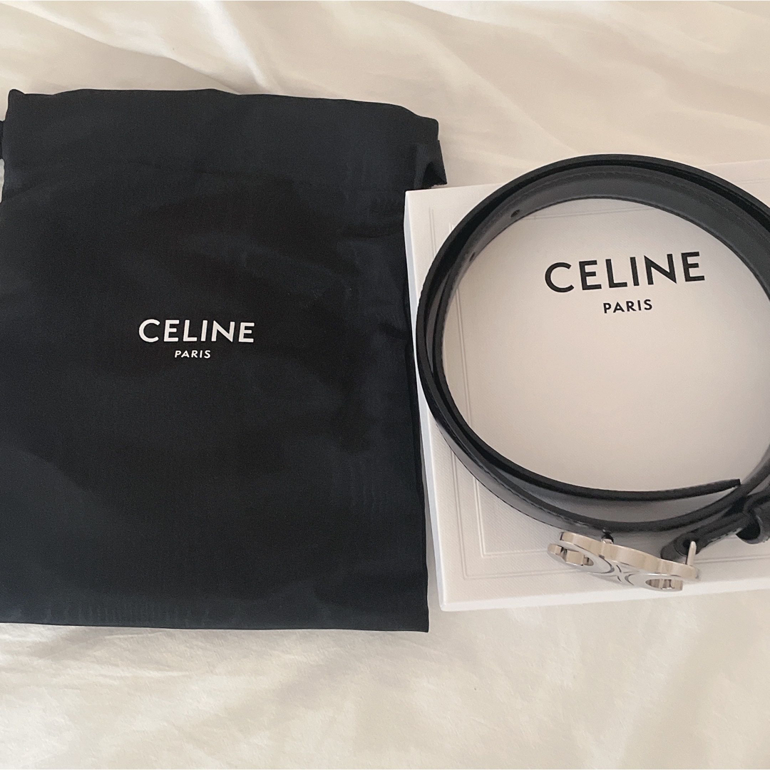 CELINE セリーヌ ミディアム トリオンフ ベルト トリヨンレザー ブラック