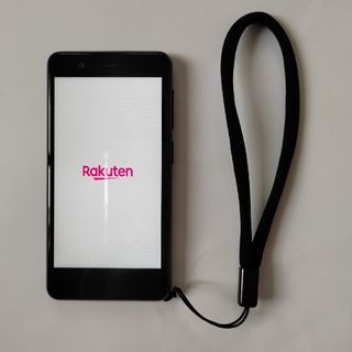 ラクテン(Rakuten)の楽天ミニ　箱　ストラップ付き(スマートフォン本体)