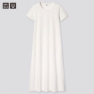 ユニクロ(UNIQLO)のUNIQLO ワンピース オフホワイト(ロングワンピース/マキシワンピース)