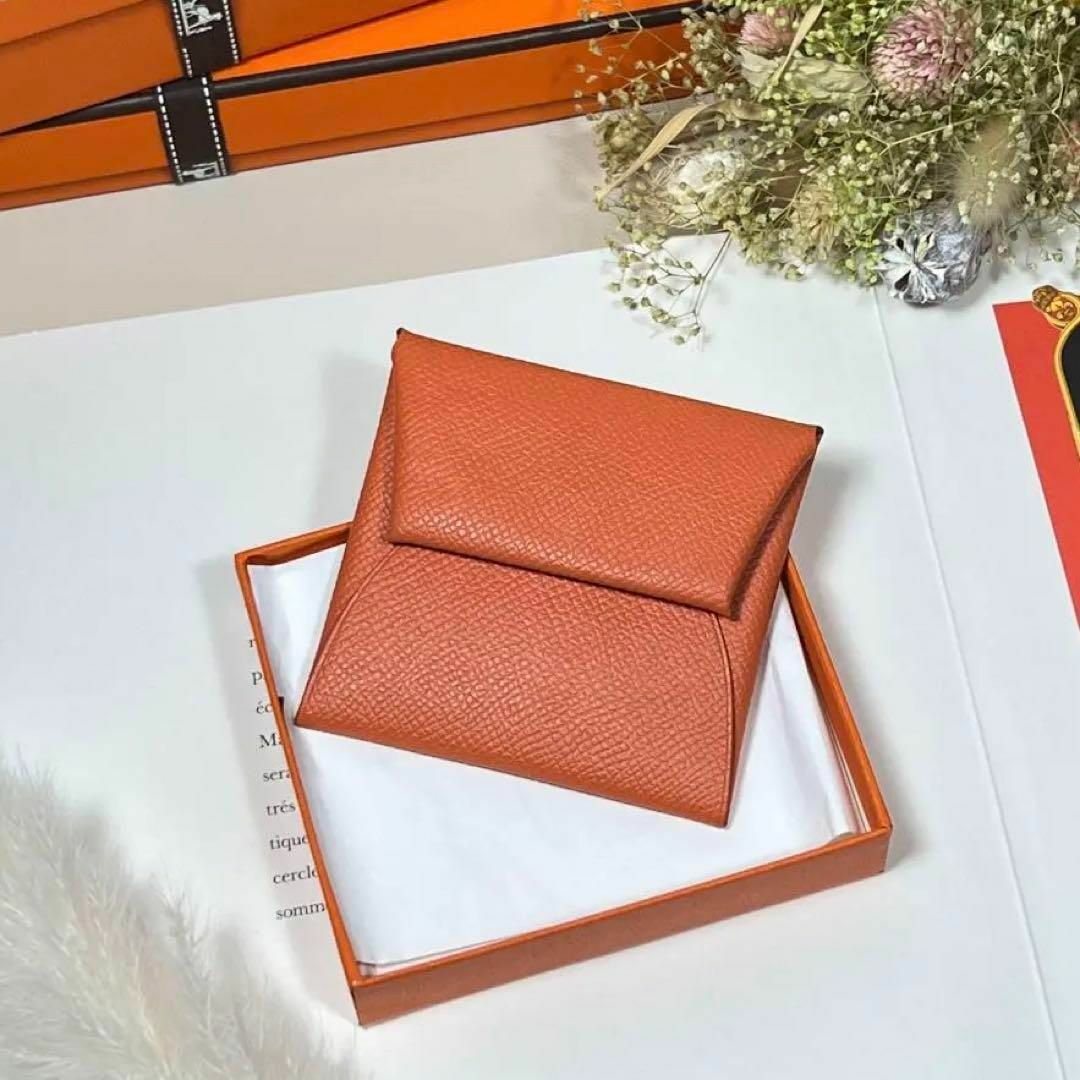 HERMES バスティア オレンジ コインケース ミニ財布 □O刻印 最新発見