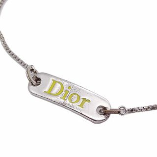 Christian Dior クリスチャンディオール ブレスレット りんご CDロゴ 金属素材 ピンク イエロー シルバー 11.3g 美品  55116