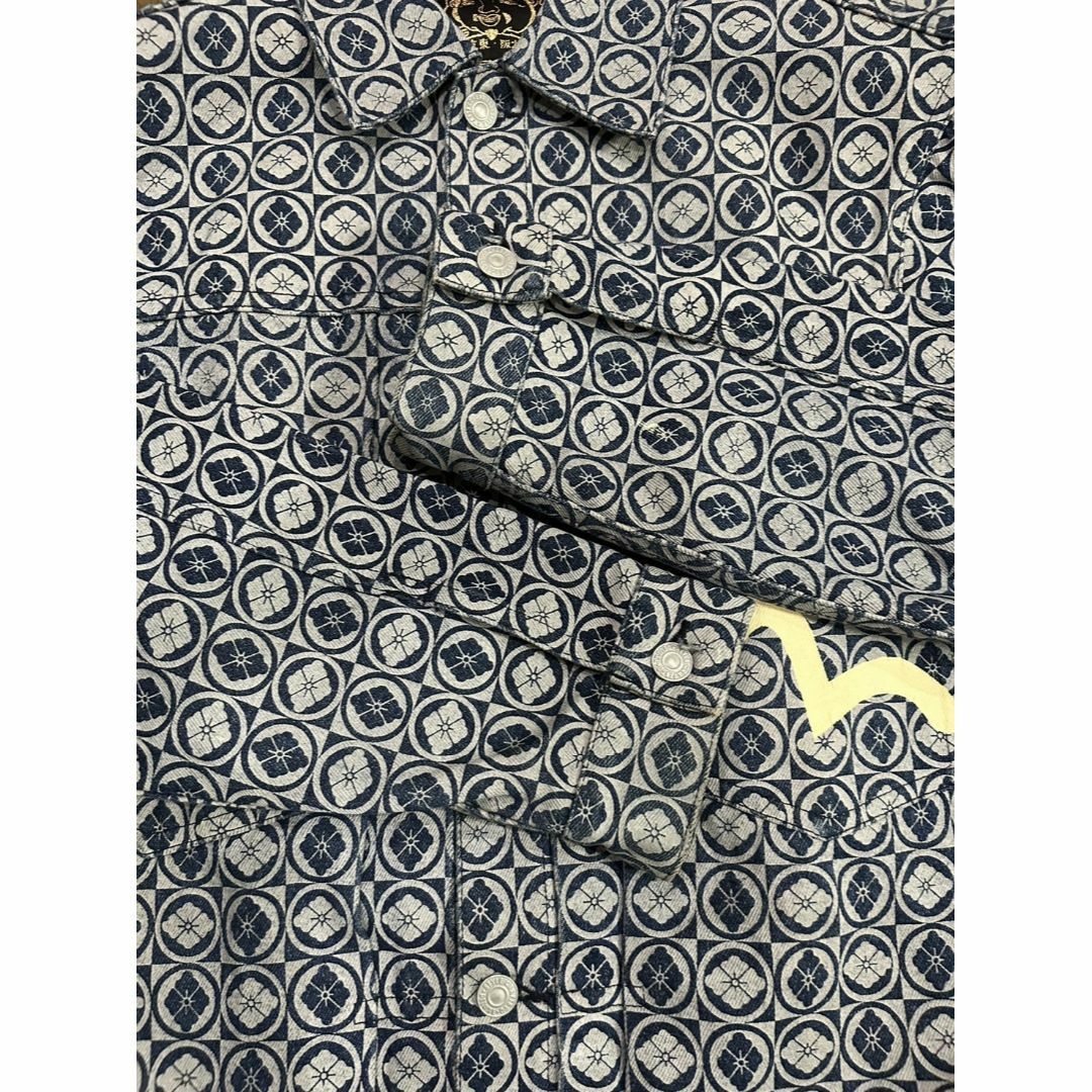 EVISU - *エヴィス EVISU 家紋 総柄 カモメ デニム ジャケット EVISU - *エヴィス EVISU 家紋 総柄 カモメ デニム ジャケット