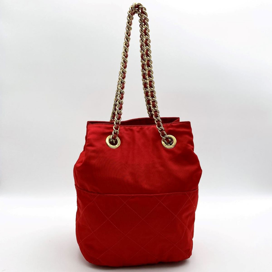 セール PRADA プラダ ショルダーバッグ バッグ レッド 赤 ナイロン