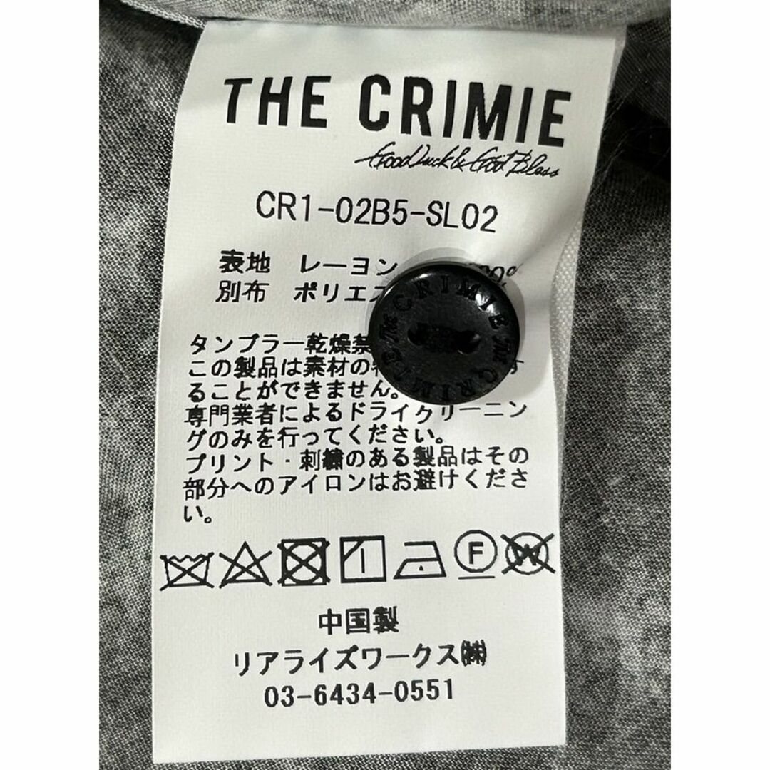 ＊THE CRIMIE レーヨン レオパード ヒョウ柄 オープンカラーシャツ M