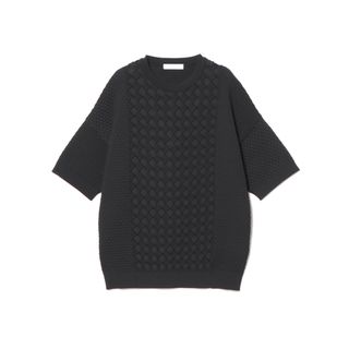 ESTNATION - ポリエステル バスケット クルーネック ニット T シャツ