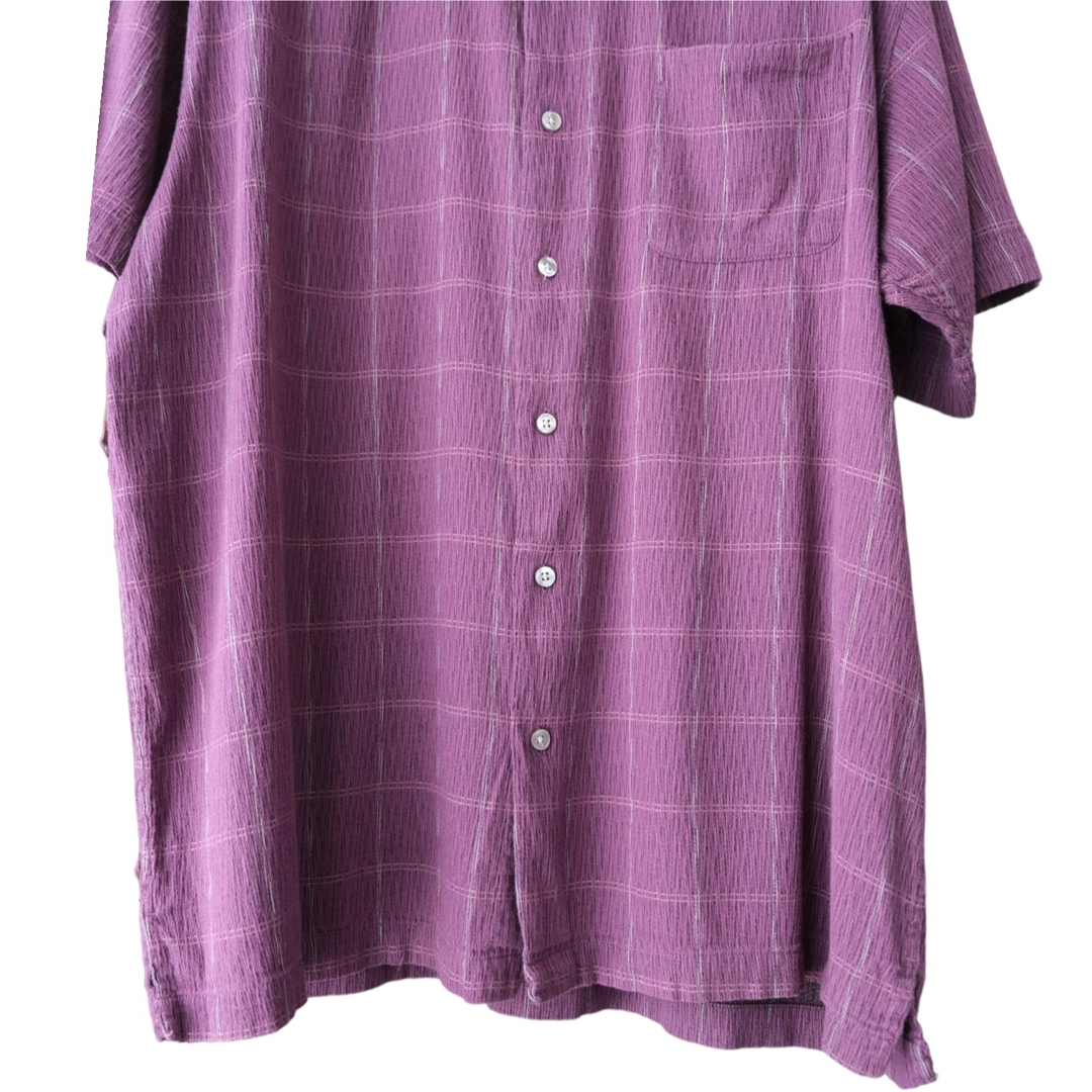 SSHS00288VAN HEUSEN Purple Check Shirt