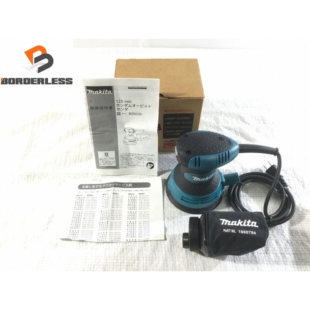 ☆美品☆makita マキタ 125ｍｍ ランダムオービットサンダー BO5030 研磨 日曜大工 DIY 74183