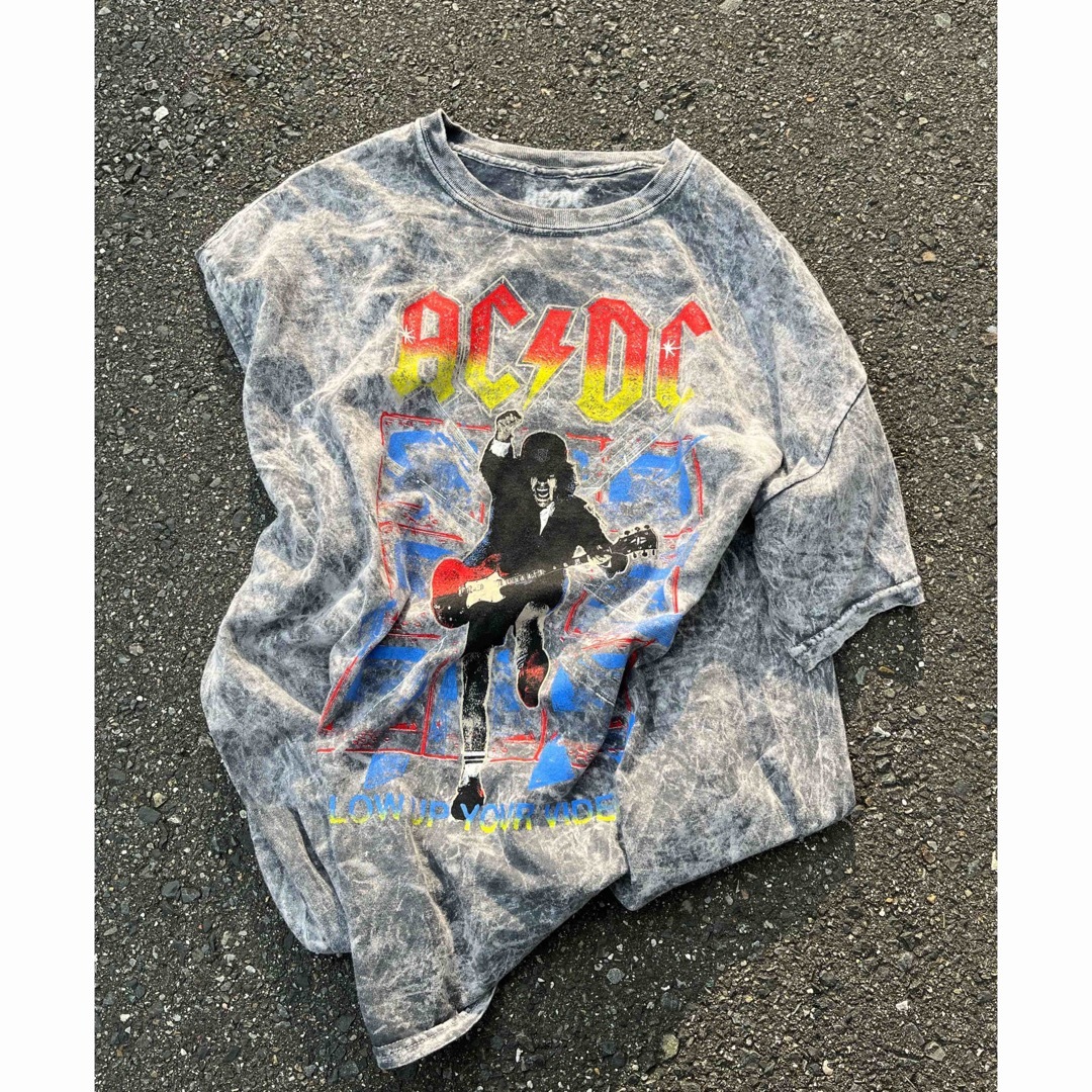 ACDC RAG(エーシーディーシーラグ)の（レア）ACDC バンドTシャツ ヴィンテージ　ビッグロゴ　タイダイ メンズのトップス(Tシャツ/カットソー(半袖/袖なし))の商品写真