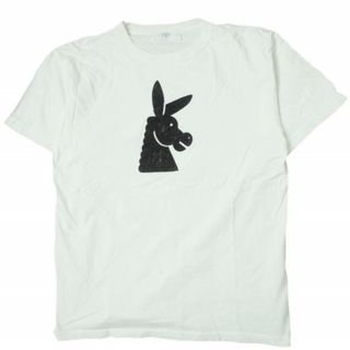 セブンバイセブン(7x7)の7x7 seven by seven セブンバイセブン フロッキープリントTシャツ L程度 ホワイト トップス【中古】【7x7 seven by seven】(Tシャツ/カットソー(半袖/袖なし))