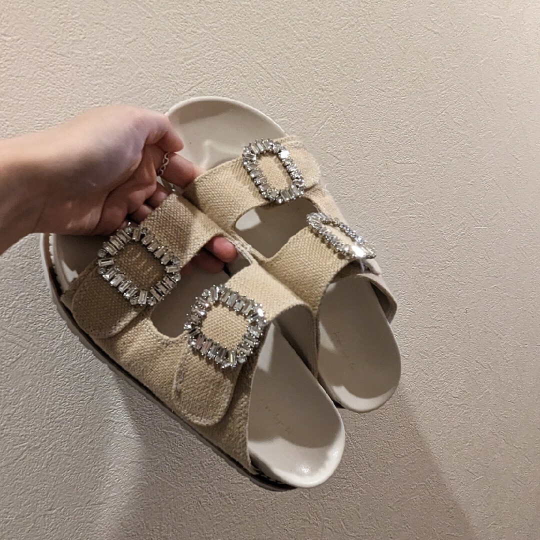 Herlipto Double Strap Crystal Sandals