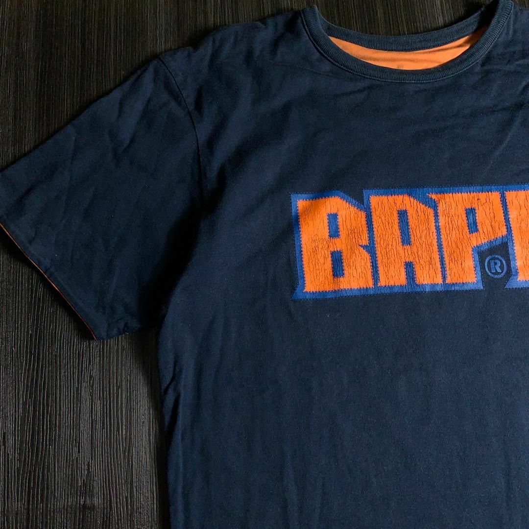 激レア 初期タグ 日本製 BAPE ベイプ リバーシブル Tシャツ ロゴ L