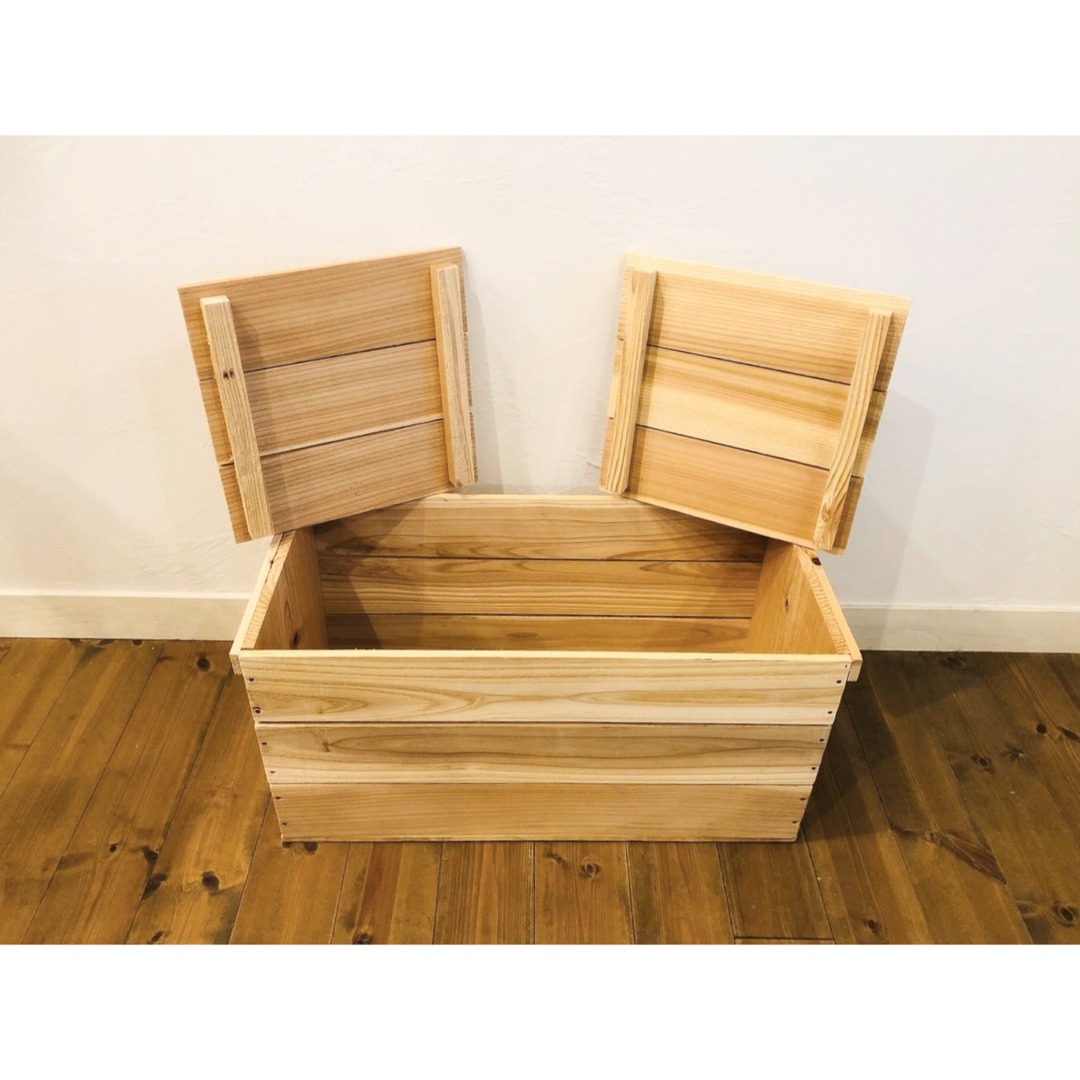 【小蓋2枚】【 りんご箱 1箱】 // 収納 木箱 ウッドボックス ケース 木製