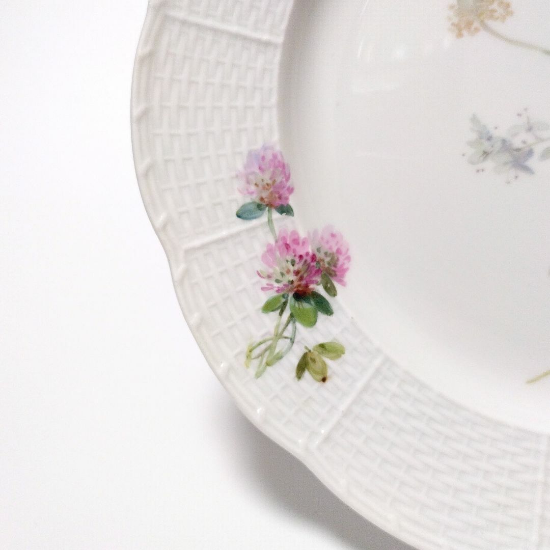 プッシュされた製品 マイセン Meissen 1890年頃 自然主義花絵 ディナー