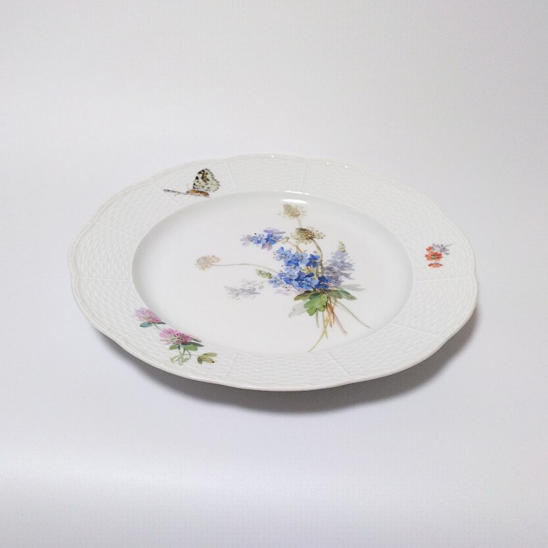 プッシュされた製品 マイセン Meissen 1890年頃 自然主義花絵 ディナー