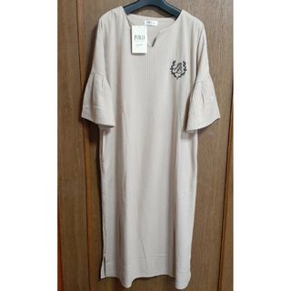 ポロクラブ(Polo Club)のPOLO ポロ ゆったり綿混ワンピース ポロフレア袖ワンピース 新品(ロングワンピース/マキシワンピース)