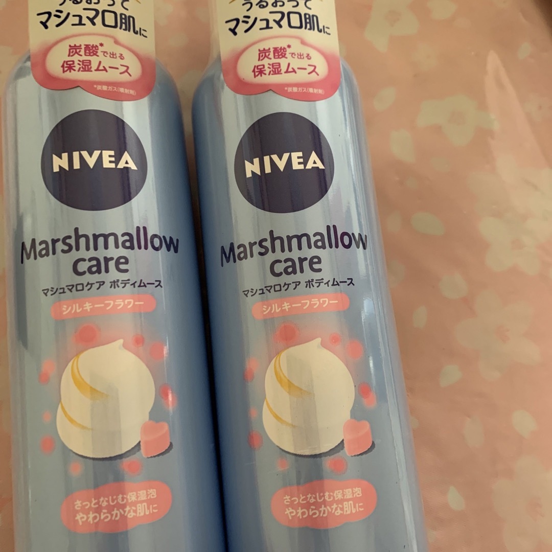 ニベア(ニベア)の2本セット！ニベア マシュマロケア ボディムース シルキーフラワー(150g) コスメ/美容のボディケア(ボディローション/ミルク)の商品写真