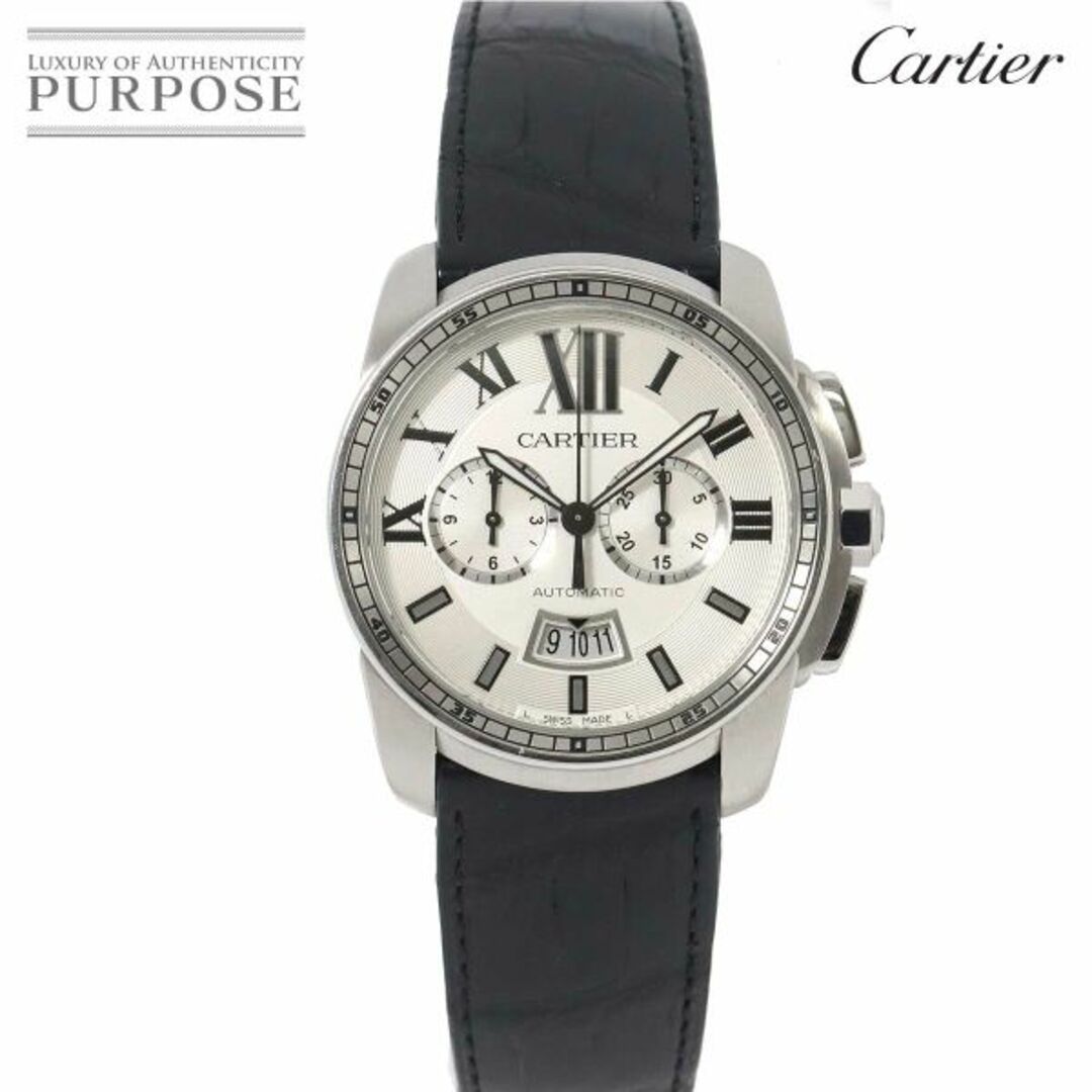 Cartier(カルティエ)のカルティエ Cartier カリブル ドゥ カルティエ クロノグラフ W7100046 メンズ 腕時計 デイト 自動巻き Calibre de Cartier VLP 90195580 メンズの時計(腕時計(アナログ))の商品写真