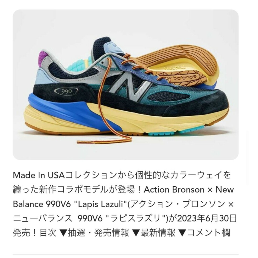 Action Bronson × New Balance M990V6 26cm