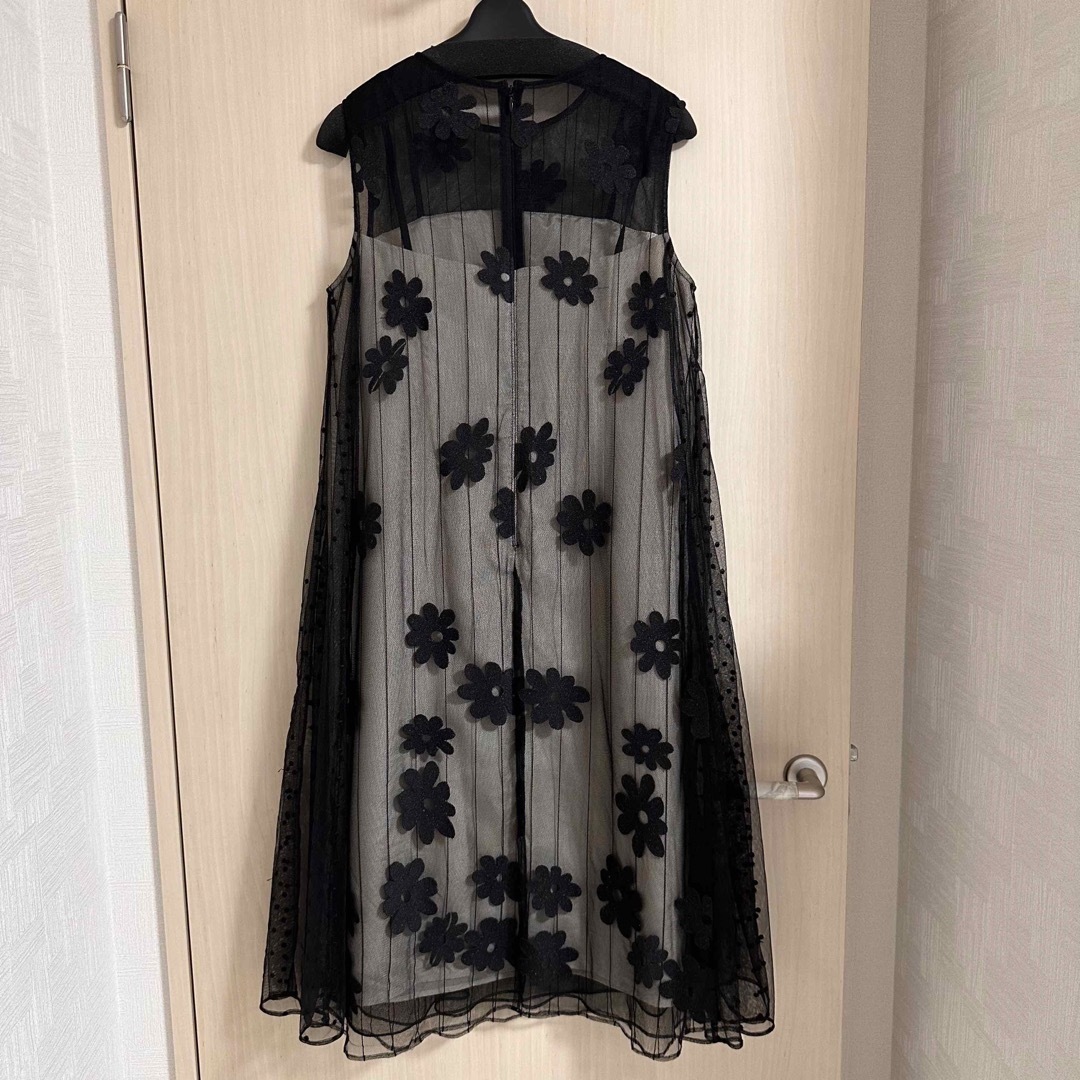GRACE CONTINENTAL ラメ刺繍レイヤードワンピース　ドレス