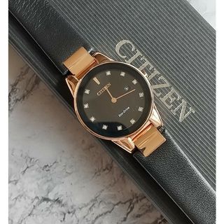 シチズン(CITIZEN)のシチズン eco-drive レディース 美品 11Pダイヤモンド(腕時計)