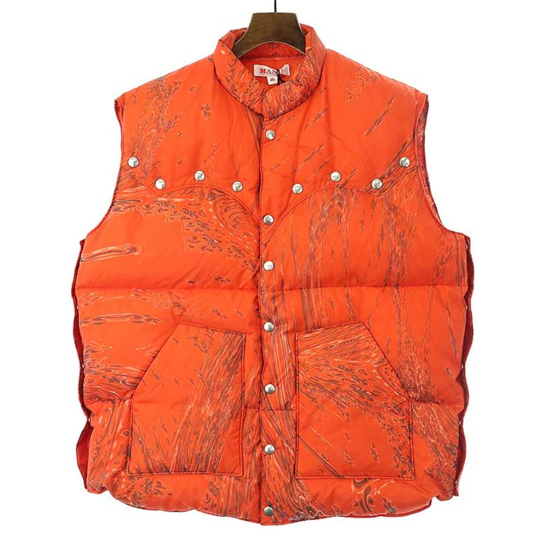 MASU MARBLE BANDANA PUFFER VEST ダウンベスト メンズのジャケット/アウター(ダウンベスト)の商品写真