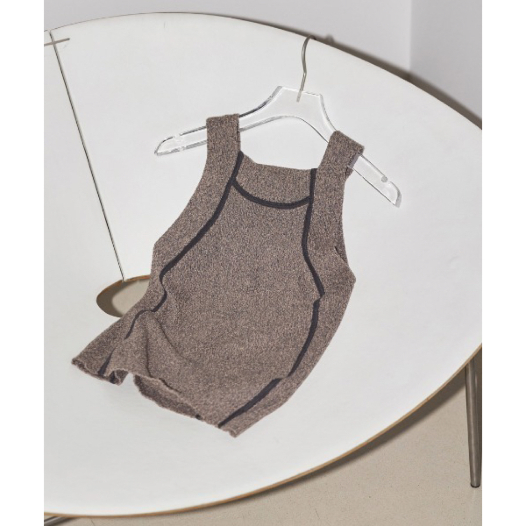 トゥデイフルMix Knit Tanktop モカ