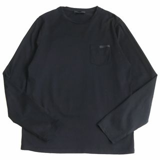 極美品✨ PRADA プラダ オールド 長袖Tシャツ 赤タグ ブラック Lサイズ