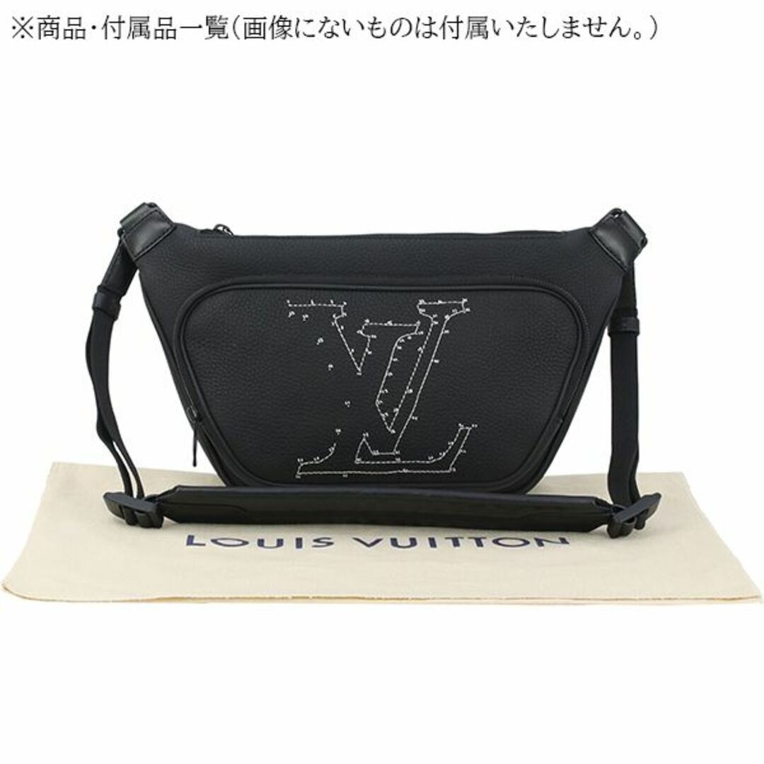 ルイヴィトン バッグ メンズ ボディバッグ ブラック LV ロゴ 新品 4019