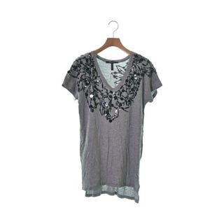 ビーシービージーマックスアズリア(BCBGMAXAZRIA)のBCBG MAXAZRIA Tシャツ・カットソー S グレー 【古着】【中古】(カットソー(半袖/袖なし))