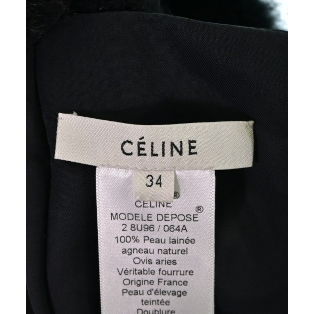 celine(セリーヌ)のCELINE セリーヌ コート（その他） 34(XXS位) 黒 【古着】【中古】 レディースのジャケット/アウター(その他)の商品写真