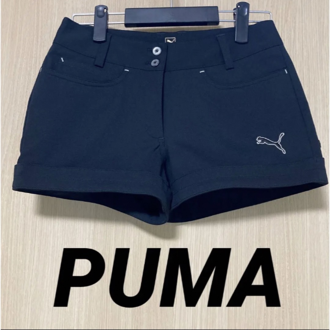 超美品 PUMA プーマ レディース M ショートパンツ ゴルフ 黒 ウェア