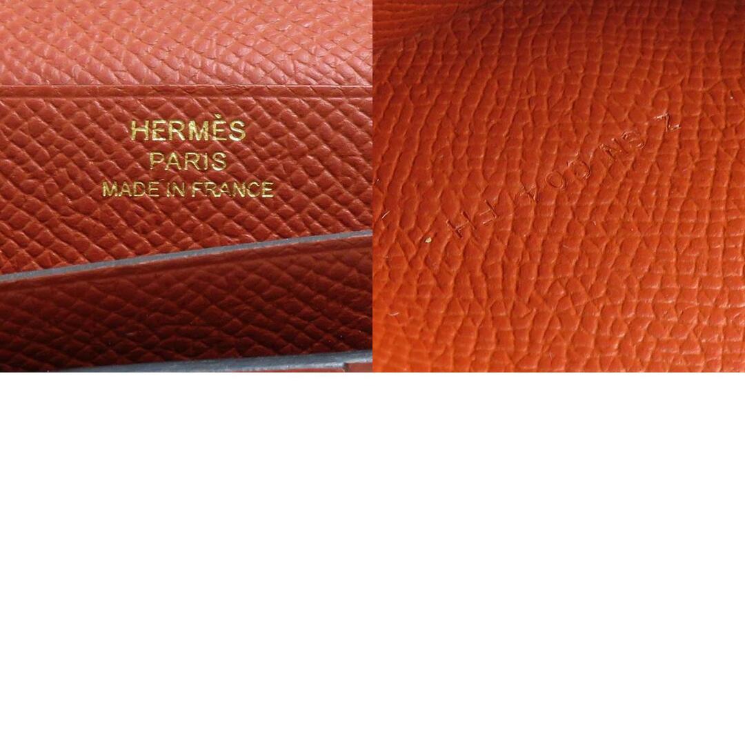 エルメス HERMES 二つ折り長財布 ベアンスフレ ヴェルソ ヴォーエプソン ルージュアッシュ×ブリック ユニセックス 送料無料 99550f