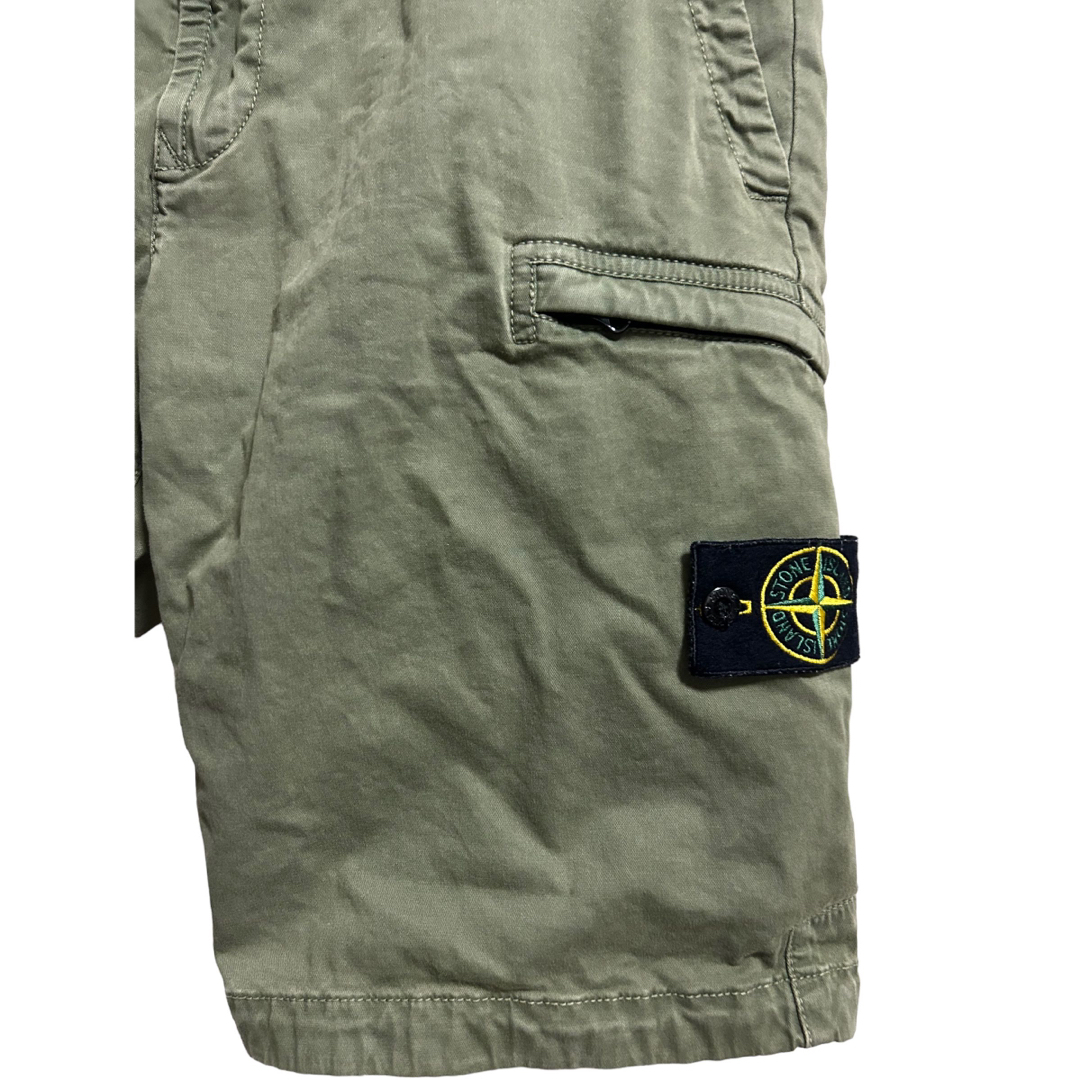 STONE ISLAND - STONE ISLAND カーゴハーフパンツ 21AW オリーブの通販