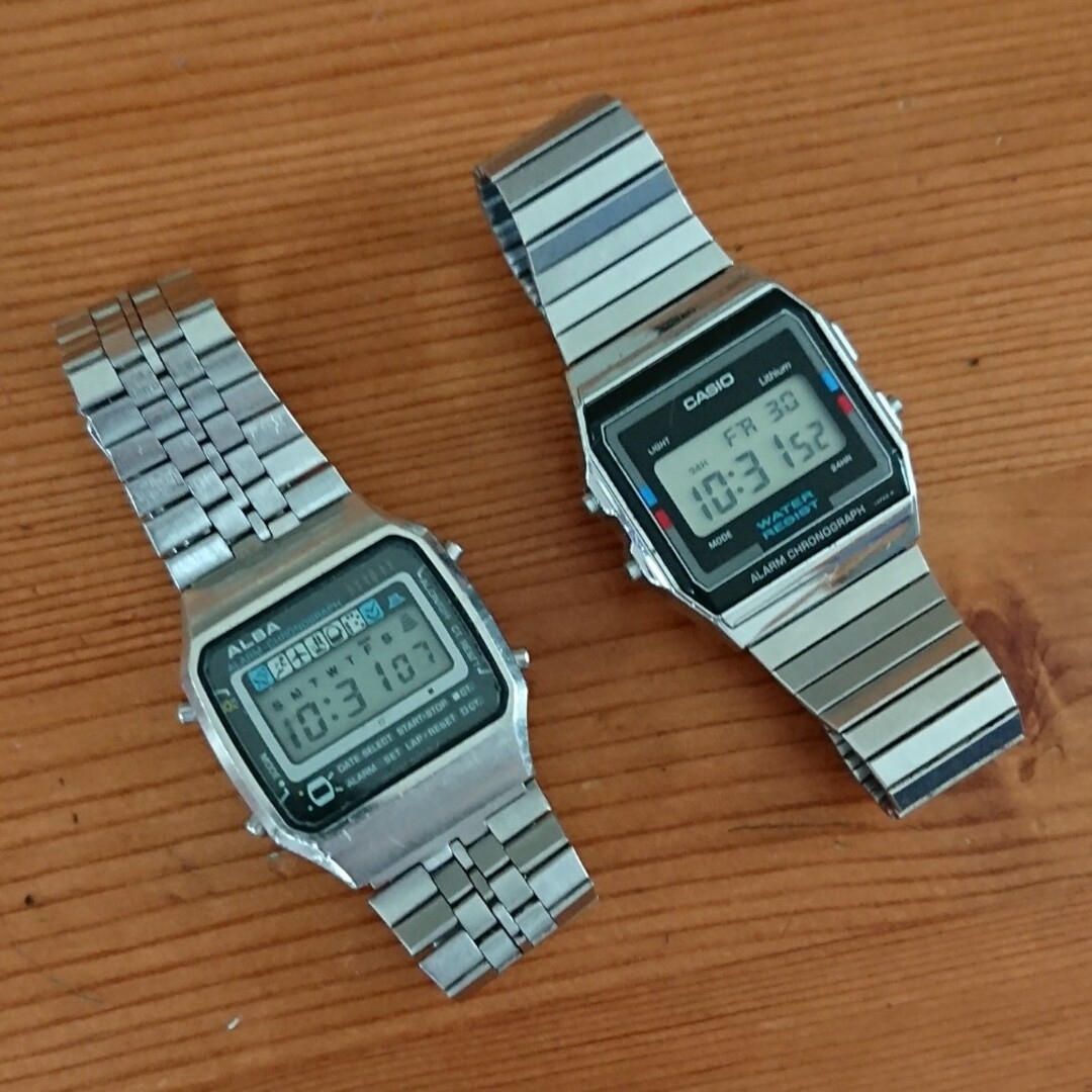 Vintage SEIKO Alba , CASIO A-156W 2個セット